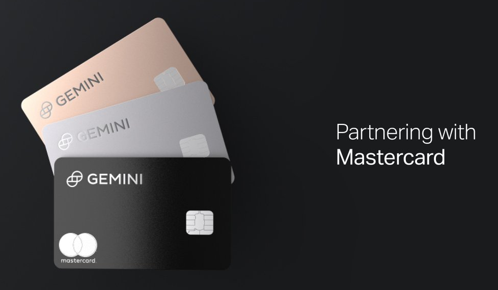 Gemini в партнерстве с Mastercard запускает кредитную карту с кэшбэком до 3% в криптовалюте